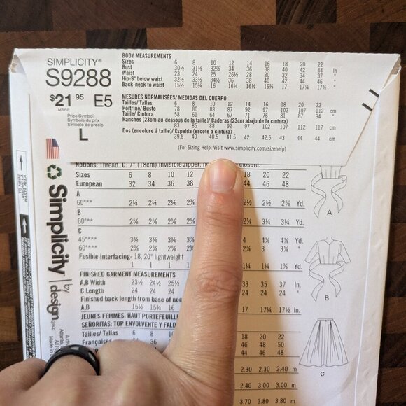 Simplicity 9288 - Uncut - Patterns by Gertie - Sizes 14-22 - Picture 3 of 4